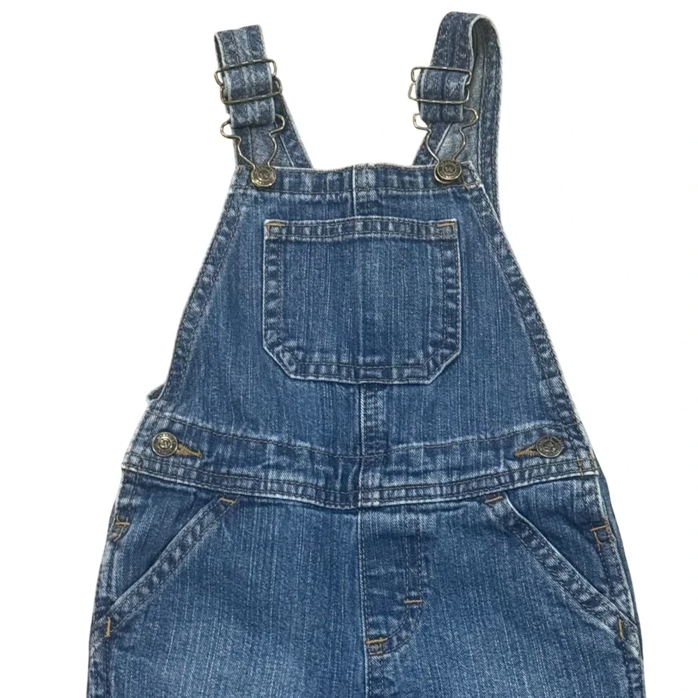 Wrangler Denim Overalls Jeans Blue Size‎ 2T Little Boys Girls Adjustable Strap
